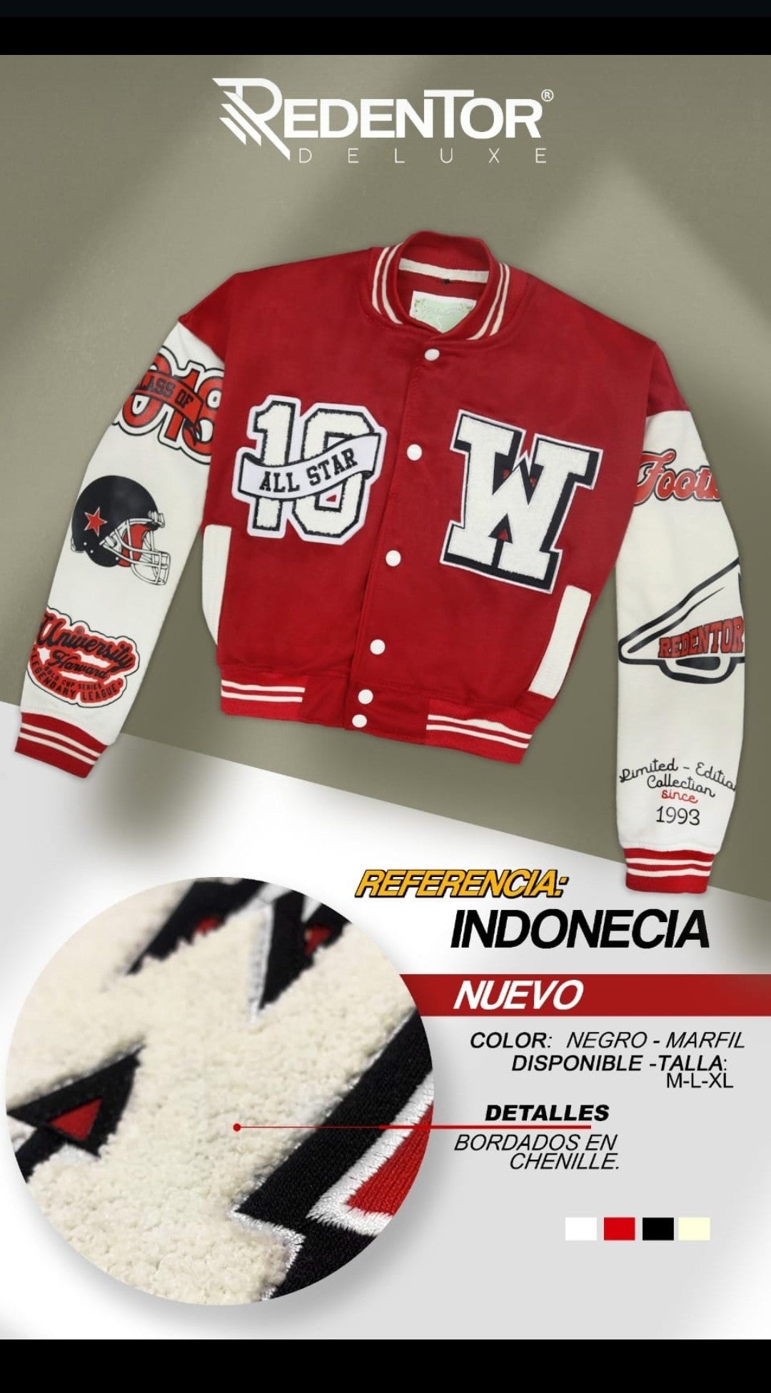 Chaqueta Beisbolera De Dama N120a