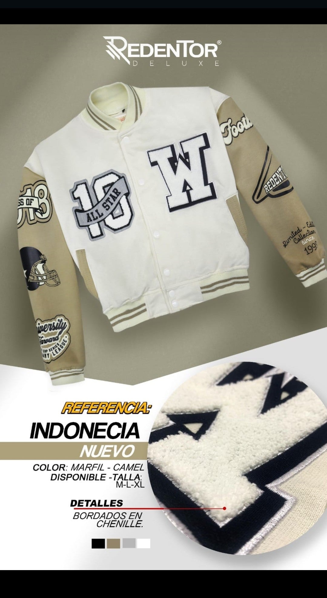 Chaqueta Beisbolera De Dama N120a